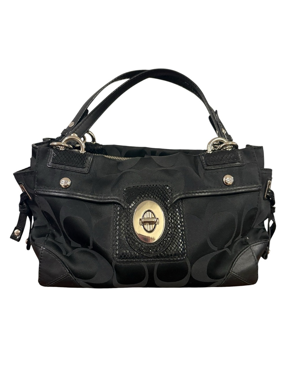 Authentic Coach signature jacquard tote